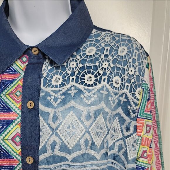 JOHN + MARK Multi Pattern Button Down - Picture 7 of 16